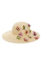 Women's August Hat Charming Butterfly Wide Brim Hat -