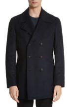 Men's John Varvatos Star Usa Hook Wool Blend Topcoat R - Blue
