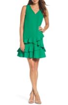 Women's Eliza J Ruffle Hem Shift Dress - Green