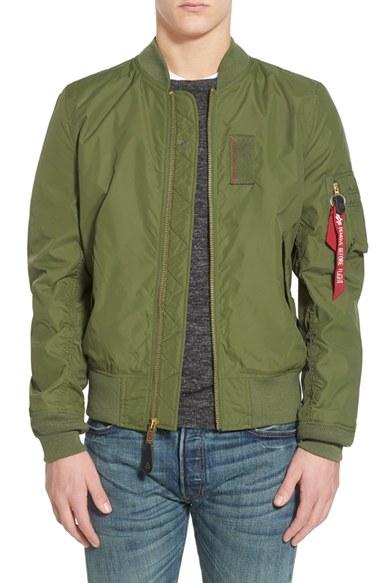 Men's Alpha Industries 'skymaster' Lightweight Ma-1 Bomber Jacket - Green