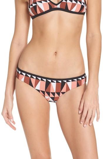 Women's Seafolly Jagged Geo Hipster Bikini Bottoms Us / 6 Au - Brown