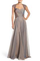 Women's La Femme Ruched Chiffon Gown