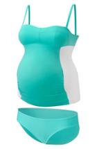 Women's Amoralia Maternity Tankini Swimsuit B/c - Green