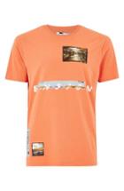 Men's Topman Ensign Graphic T-shirt - Coral