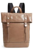 Treasure & Bond Remy Glazed Leather Backpack - Beige