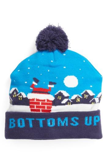 Women's Capelli New York Bottoms Up Light Up Beanie - Blue