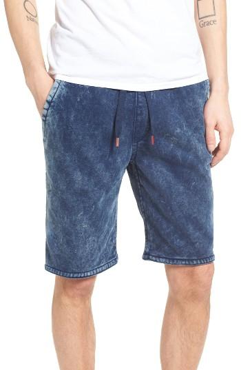 Men's True Religion Brand Jeans Decayed Terry Knit Sweat Shorts - Blue
