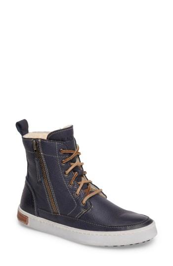 Women's Blackstone 'cw96' Genuine Shearling Lined Sneaker Boot Eu - Blue