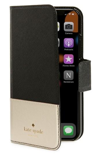 Kate Spade New York Leather Wrap Iphone X Folio Case -