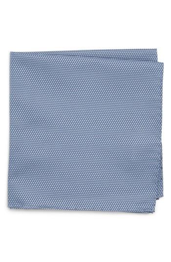 Men's Boss Solid Silk Pocket Square, Size - Blue