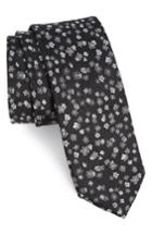 Men's The Tie Bar Freefall Floral Silk Tie, Size - Black