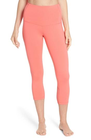 Women's Zella Meditate High Waist Crop Leggings - Coral