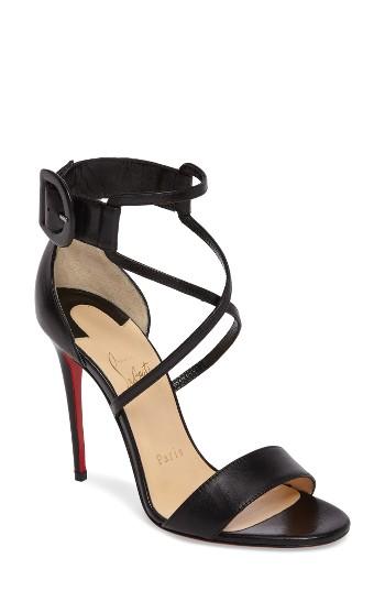 Women's Christian Louboutin Choca Criss Sandal Us / 41eu - Black