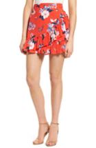 Women's Cupcakes And Cashmere Elisa Floral Ruffle Skirt - Red