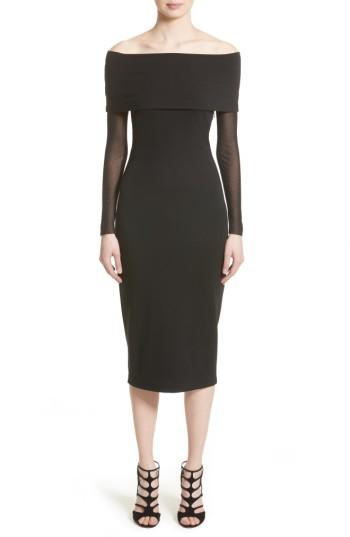Women's Fuzzi Tulle Off The Shoulder Midi Dress
