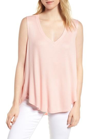Women's Caslon Waffle Weave Swing Tank - Pink