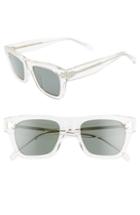 Women's Celine 51mm Square Sunglasses - Crystal/ Green