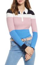 Women's 1901 Long Sleeve Polo Sweater - Blue