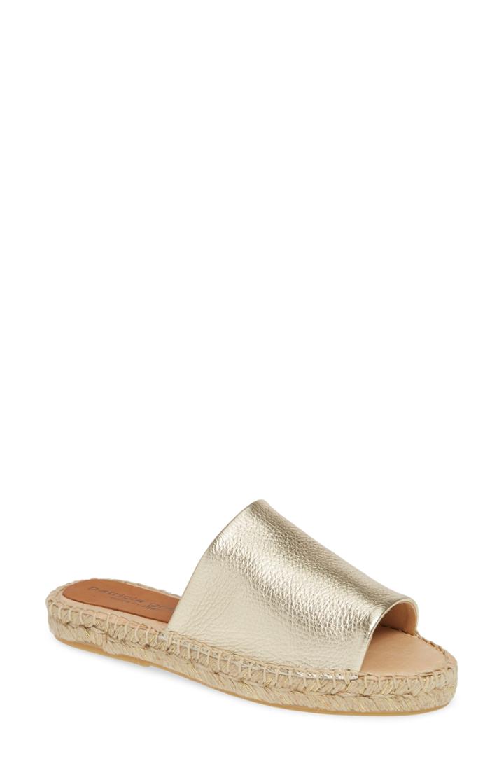 Women's Patricia Green Portland Espadrille Slide Sandal M - Metallic