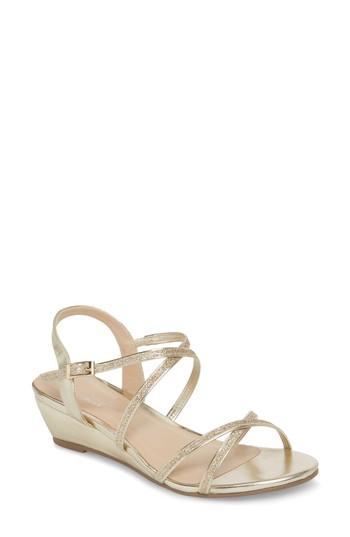 Women's Pink Paradox London Kadie Wedge Sandal .5 M - Metallic