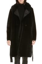 Women's Boss Somra Genuine Shearling Coat - Black