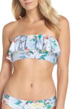 Women's Becca Femme Floral Ruffle Bikini Top - Blue