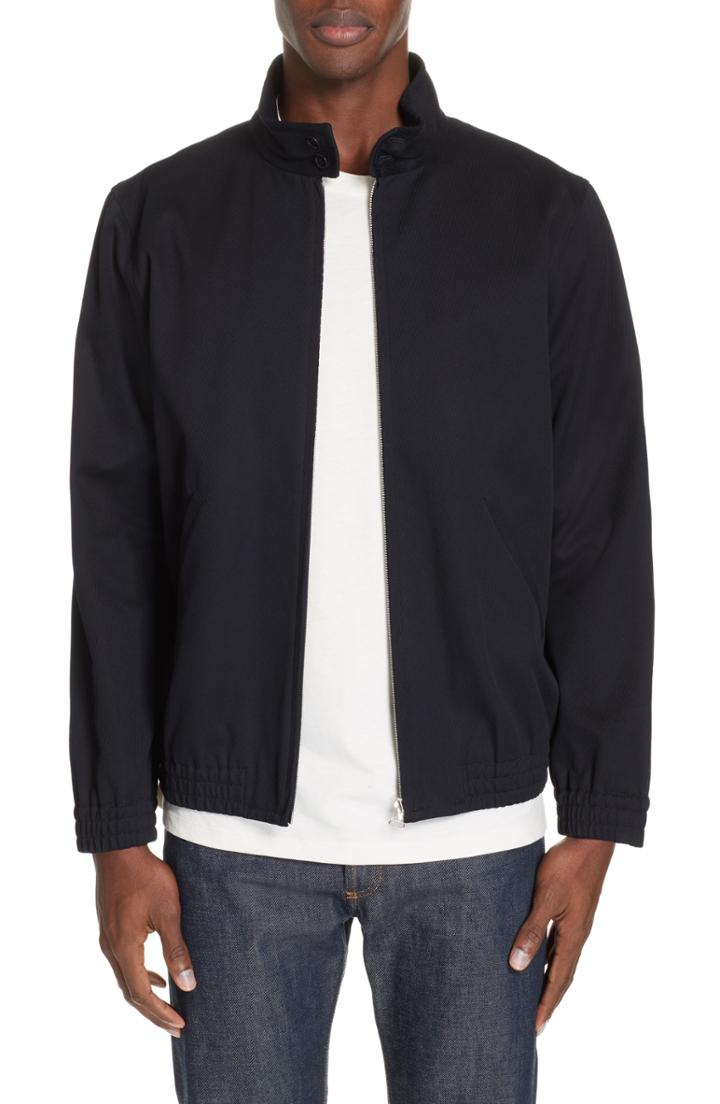 Men's A.p.c. Harrington Jacket - Blue