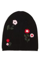 Women's Kate Spade New York In Bloom Merino Wool Knit Beanie - Black