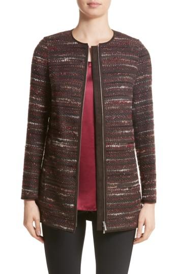 Women's Lafayette 148 New York Pria Taverna Tweed Jacket - Red