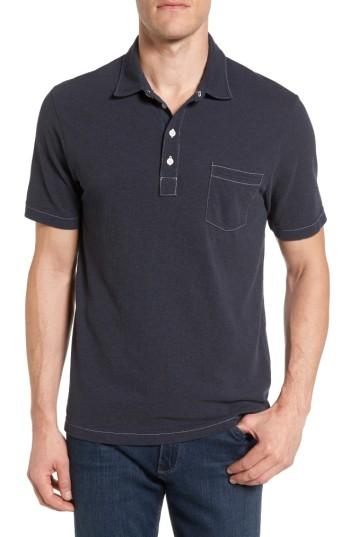 Men's Billy Reid Pique Polo - Blue