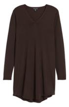 Petite Women's Eileen Fisher Lightweight Merino Jersey V-neck Tunic, Size P - Green