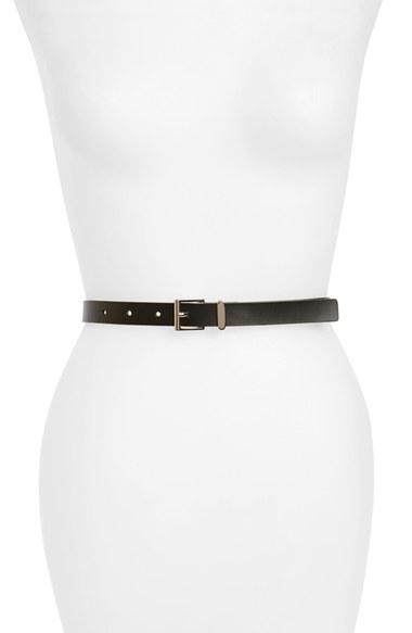 Women's Halogen Square Keeper Belt - Black