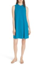 Women's Eileen Fisher A-line Silk Shift Dress, Size - Green