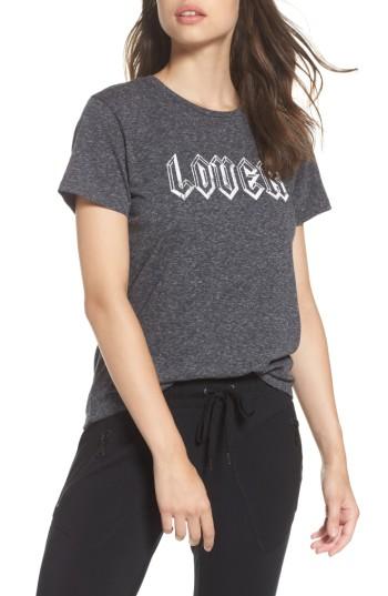 Women's Daivd Lerner High/low Graphic Tee - Black