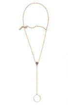 Women's Topshop Pave Charm Hand Chain