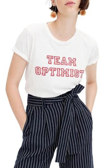 Women's J.crew Team Optimist Tee - White