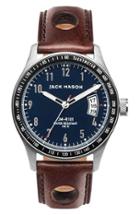Men's Jack Mason Leather Strap Watch, 42mm