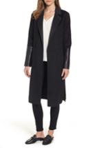 Women's Michael Michael Kors Double Face Wool Blend Duster - Black