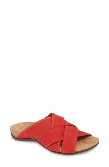 Women's Vionic Juno Orthaheel Sandal .5 M - Red