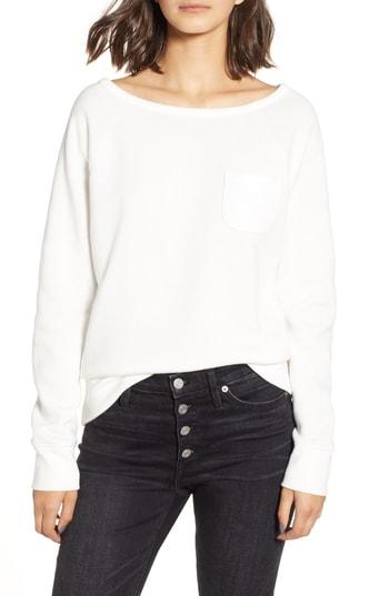 Women's J.crew Pocket Sweatshirt - Ivory