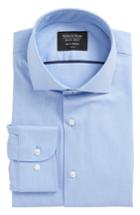 Men's Nordstrom Men's Shop Tech-smart Trim Fit Stretch Solid Dress Shirt 32/33 - Blue