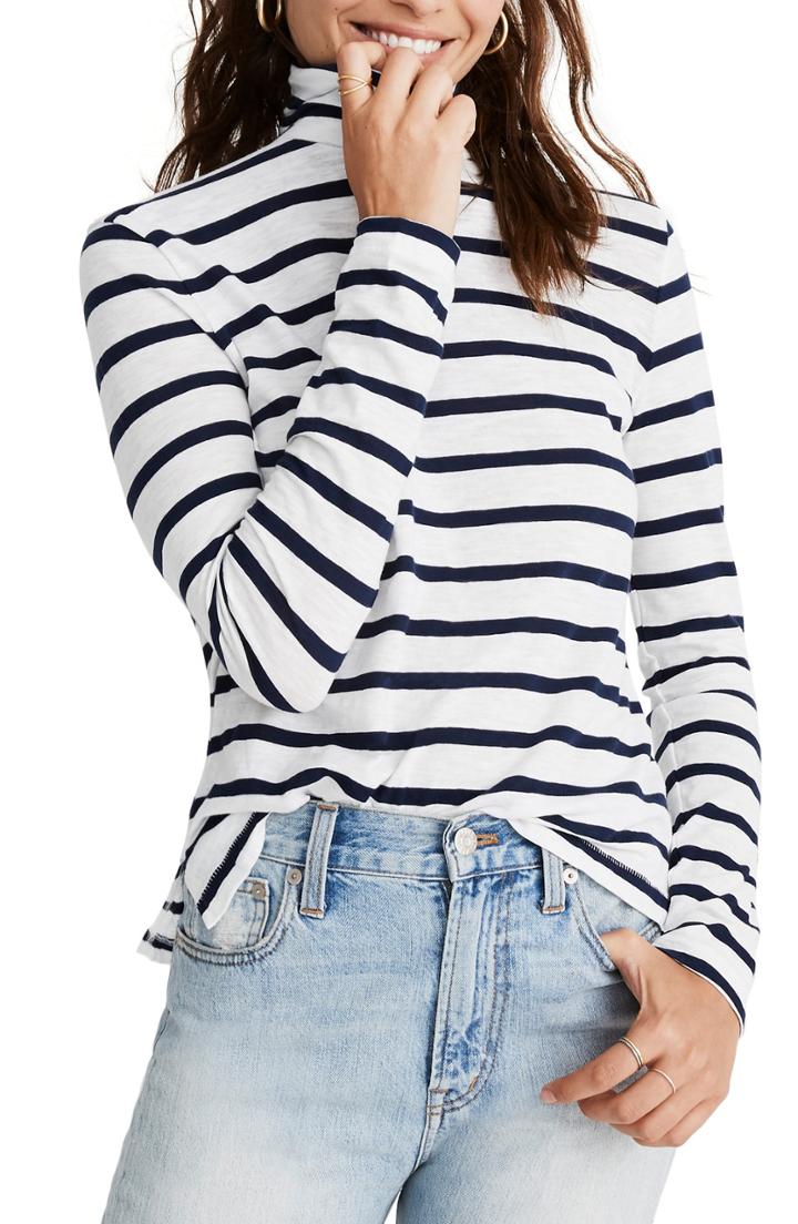 Women's Madewell Whisper Cotton Turtleneck