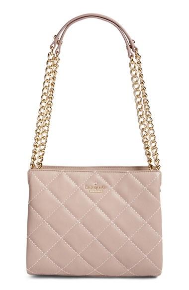 Kate Spade New York 'emerson Place - Mini Convertible Phoebe' Quilted Leather Shoulder Bag - Grey