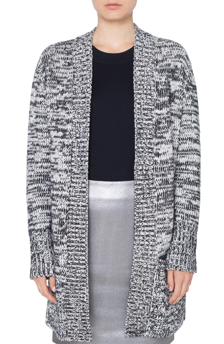 Women's Akris Punto Melange Cardigan - Grey