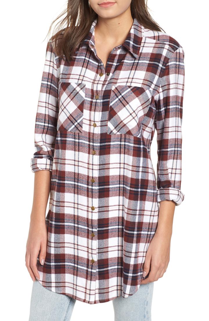 Women's Bp. Plaid Flannel Tunic