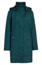 Petite Women's Cole Haan Signature Back Bow Packable Hooded Raincoat P - Green