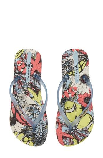 Women's Ipanema Beauty Print Flip Flop M - Blue
