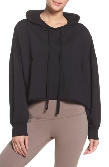 Women's Zella Oversized Crop Hoodie, Size - Black