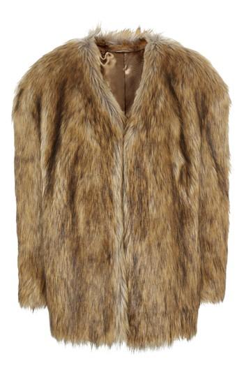 Women's Topshop Chubby Faux Fur Coat