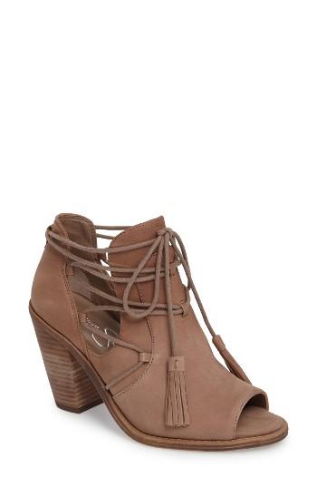 Women's Jessica Simpson Ceri Split Shaft Open Toe Bootie M - Brown